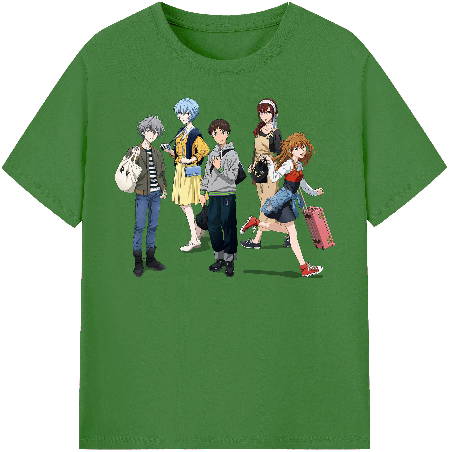 （画像用） EVA 新世紀エヴァンゲリオン レディースカジュアルプリントTシャツ（綿100％）